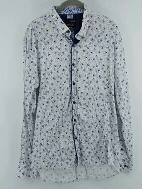 Cotton blend dress shirt, Eight X Premium Classic Fit, floral print XL